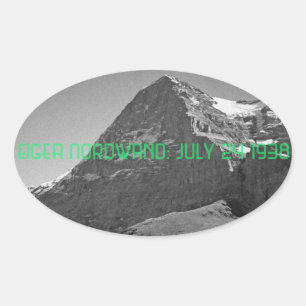 Nordfront Eiger Mountain Climb Ovaler Aufkleber