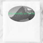 Nordfront Eiger Mountain Climb Ovaler Aufkleber (Tasche)