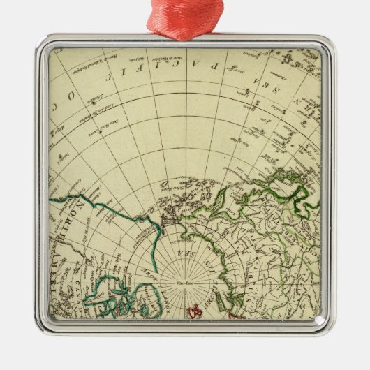 Nordhalbkugel 2 silbernes ornament (Vorne)