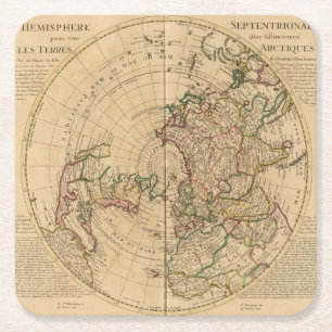 Nordhalbkugel 5 rechteckiger pappuntersetzer
