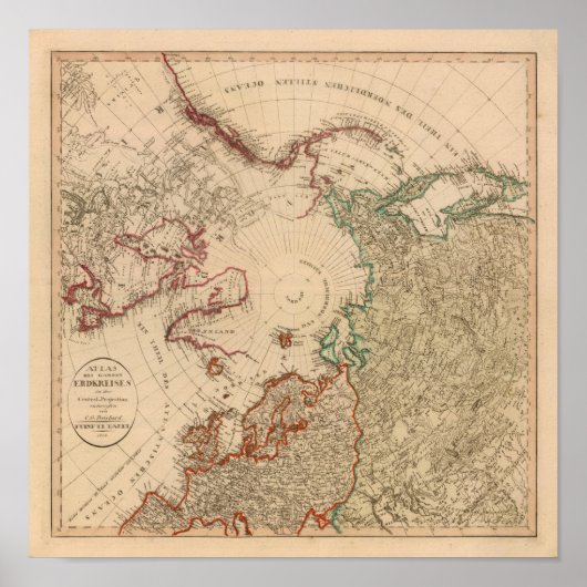 Nordhalbkugel, Arktis Poster (Vorne)