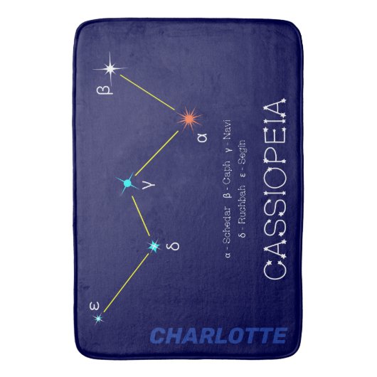 Nordhalbkugel Konstellation Kassioipeia Badematte (Vorderseite Vertikal)