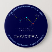 Nordhalbkugel Konstellation Kassioipeia Button (Vorderseite)