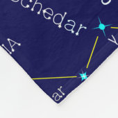 Nordhalbkugel Konstellation Kassioipeia Fleecedecke (Ecke)