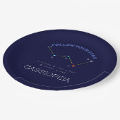 Nordhalbkugel Konstellation Kassioipeia Pappteller (Schrägansicht)