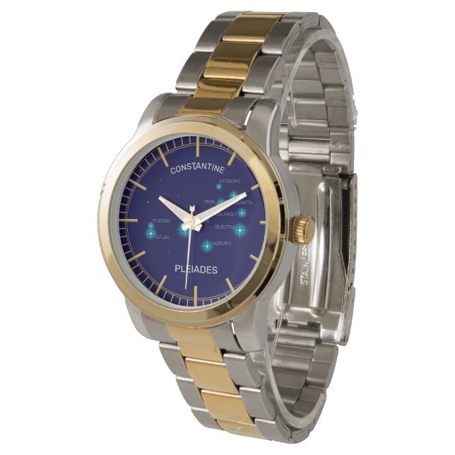 Nordhalbkugel Pleiades Star Formation Armbanduhr (Schrägansicht)
