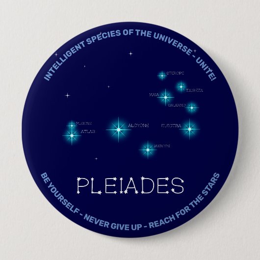 Nordhalbkugel Pleiades Star Formation Button (Vorderseite)