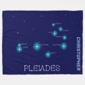 Nordhalbkugel Pleiades Star Formation Fleecedecke (Vorderseite (Horizontal))