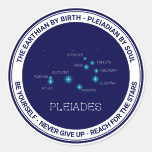 Nordhalbkugel Pleiades Star Formation Runder Aufkleber