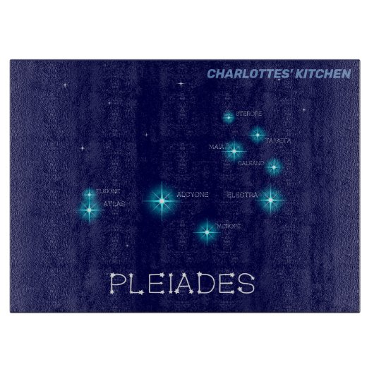 Nordhalbkugel Pleiades Star Formation Schneidebrett (Vorderseite)
