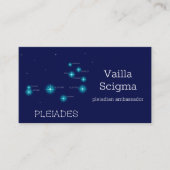 Nordhalbkugel Pleiades Star Formation Visitenkarte (Vorderseite)