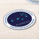 Nordhalbkugel Pleiades Star Formationsrunde Runder Pappuntersetzer (Angewinkelt)