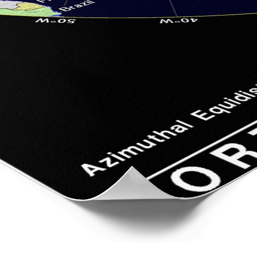 Nordhalbkugel Poster (Ecke)