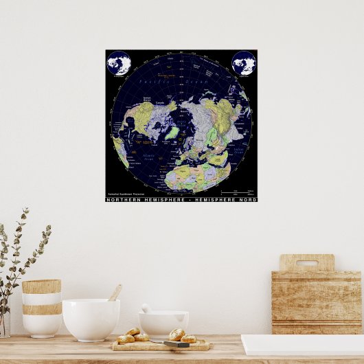 Nordhalbkugel Poster (Küche)