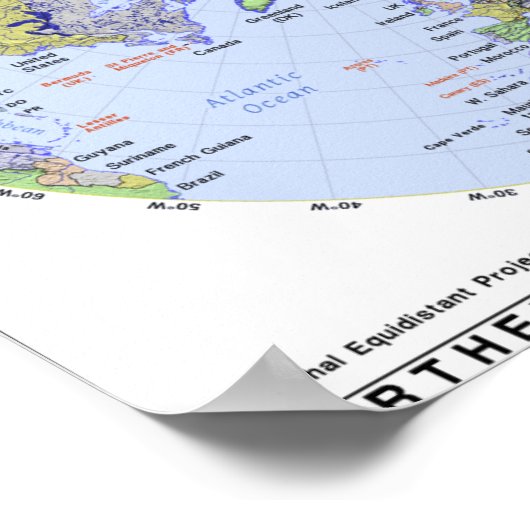 Nordhalbkugel Poster (Ecke)