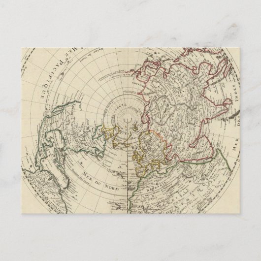 Nordhalbkugel Postkarte (Vorderseite)