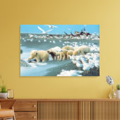 Nordhang, Alaska. Polar Bears Ursus Leinwanddruck (Insitu (Wohnzimmer))