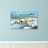 Nordhang, Alaska. Polar Bears Ursus Leinwanddruck (Insitu (Holzboden))