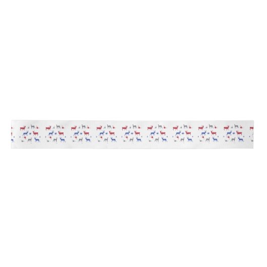 Nordic Animals Twin Baby Shower Ribbon Satinband (Vorderseite)