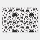 Nordic Bear Weihnachtswrapping Paper Set 3 Geschenkpapier Set (Vorderseite)