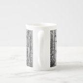 Nordic Birch Tree Trunk Black and White Design Porzellantasse (Rückseite)