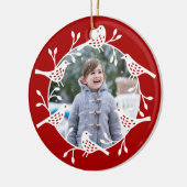 Nordic Bird Foto Keramik Ornament (Links)