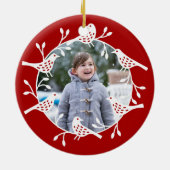 Nordic Bird Foto Keramik Ornament (Hinten)