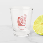 Nordic Bird Personalisiert Schnapsglas (Vorderseite)