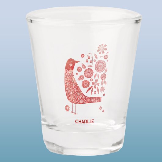Nordic Bird Personalisiert Schnapsglas