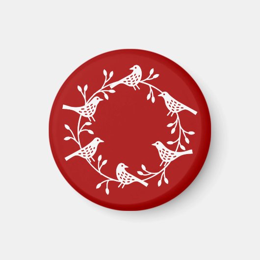 Nordic Bird Wreath Magnet (Vorne)