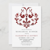 Nordic Birds Weihnachts-Probe Abendessen Einladung (Vorderseite)