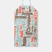 Nordic Blau und Rot - Moderne Weihnachten Geschenkanhänger (Vorderseite)