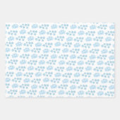 Nordic Blue Frohe Weihnachten Let It Schneeflocken Geschenkpapier Set (Vorderseite)
