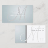 Nordic Blue Ice Monogramm Visitenkarte (Vorne/Hinten)