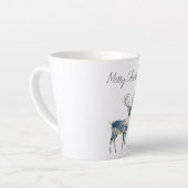 Nordic Blue White Deer Christmas Milchtasse (Linke Ecke)