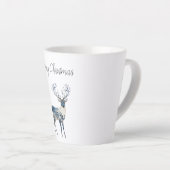 Nordic Blue White Deer Christmas Milchtasse (Rechte Ecke)