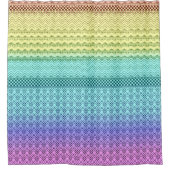 Nordic Boho Bohemisch Tribal Rainbow Unique Aztec Duschvorhang (Vorderseite)