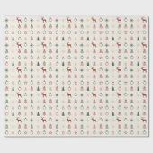 Nordic Calm Modern Holiday Pattern Geschenkpapier (Flach)