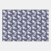 Nordic Christmas Blue Birds Geschenkpapier Set (Vorderseite 2)