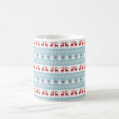 Nordic Christmas Blue Red White Holiday Kaffeetasse (Mittel)