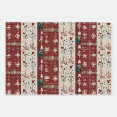 Nordic Christmas Collage Geschenkpapier Set (Vorderseite 2)