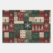 Nordic Christmas Collage Geschenkpapier Set (Vorderseite)