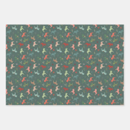 Nordic Christmas Dala Wrapping Paper Sheets Geschenkpapier Set