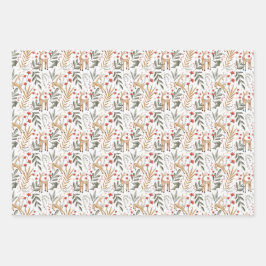 Nordic Christmas Gift Wrap Scandi Holiday Deer Geschenkpapier Set