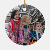 Nordic Christmas Gnome Foto Keramik Ornament (Vorne)