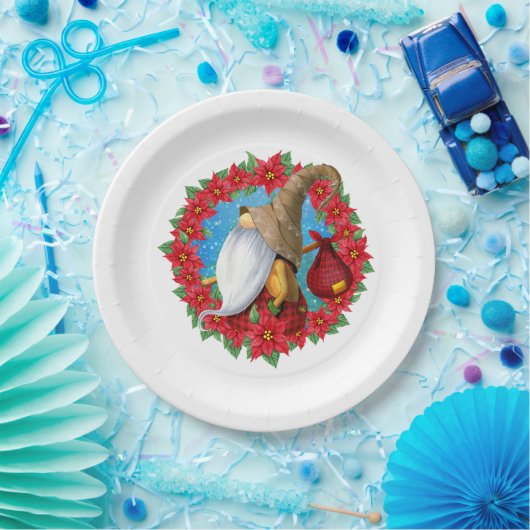 Nordic Christmas Gnome Pappteller (Party)