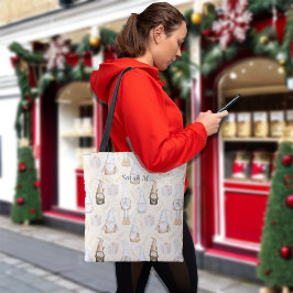 Nordic Christmas Gnomes Custom Name Tasche