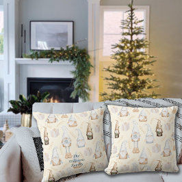 Nordic Christmas Gnomes Individuelle Name Kissen