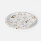 Nordic Christmas Holiday Festive Gnomes Pappteller (Schrägansicht)