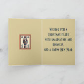 Nordic Christmas Minimal Style Nutcracker Toy Sold Karte (Innenseite)